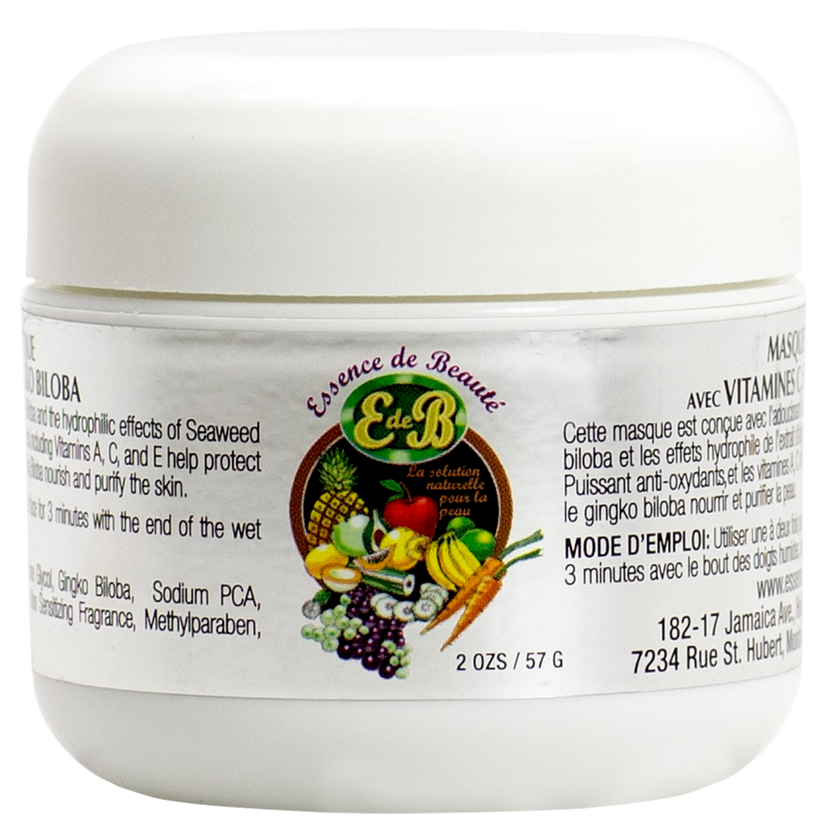 Hydrating Masque with Vitamin C, E & Gingko Biloba - Essence de Beauté